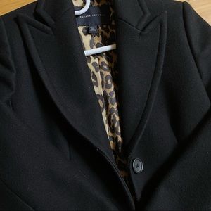 Rich dark black wool coat. XS Petite